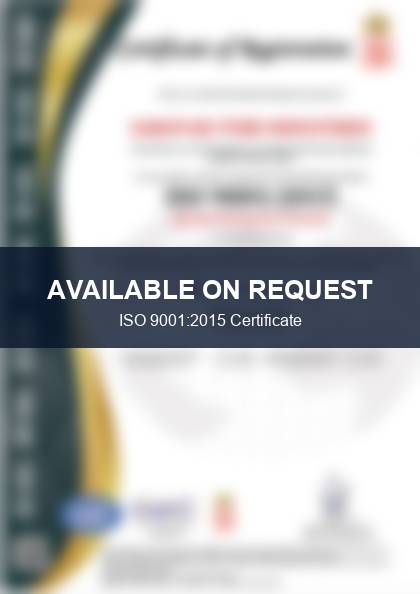 Sarovar Tube Industries ISO 9001:2015 Certificate - available on request